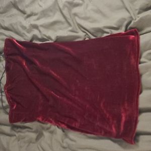 Form Fitting Red Velvet Sexy Dress